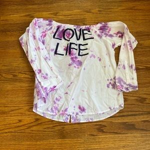 Unique Love life tye dyed hippie bohemian top